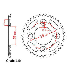 32-K26-37  37T 420 10mm bolt holes  Rear Sprocket