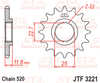 JTF3221.12 Polaris 12 Teeth Front Sprocket