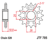 JTF707.15 Aprilia  15T Front Sprocket