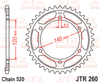 JTR260.40 Honda XL250; 40T Rear Sprocket