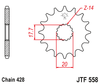 JTF558.15 Yamaha 15T Front Sprocket