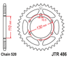 JTR486.45  Kawasaki, Suzuki, Yamaha 45T Rear Sprocket